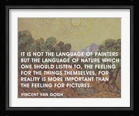 Language of Painters - Van Gogh Quote Fine Art Print