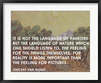 Language of Painters - Van Gogh Quote Fine Art Print