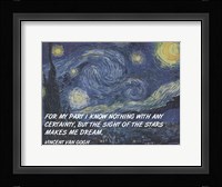 Sight of the Stars - Van Gogh Quote Fine Art Print