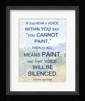If You Hear a Voice - Van Gogh Quote Fine Art Print