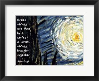 Great Things - Van Gogh Quote 1 Fine Art Print