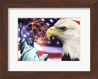 Fireworks by the Statue of Liberty Fine Art Print