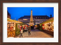 Christmas Market at Twilight, Germany Fine Art Print