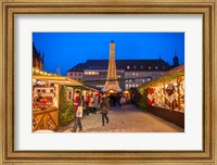Christmas Market at Twilight, Germany Fine Art Print
