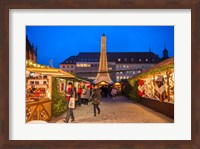 Christmas Market at Twilight, Germany Fine Art Print