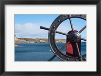Harbor and Boat Wheel Fine Art Print