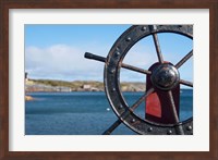 Harbor and Boat Wheel Fine Art Print