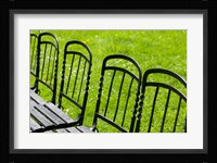 Park Benches in Palace Gardens, Austria Fine Art Print