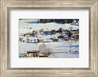 Ski Village in Winter, Ski Chateaus Fine Art Print