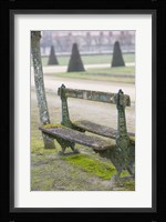 Park Bench in the Gardens, Chateau de Fontainebleau Fine Art Print