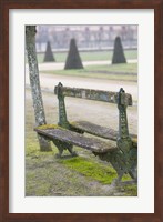 Park Bench in the Gardens, Chateau de Fontainebleau Fine Art Print