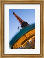 Winter View of the Eiffel Tower and Carousel Fine Art Print