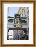 Anchor Clock at Hoher Markt Fine Art Print