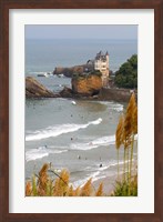 Surfers on the Bay of Biscay, France Fine Art Print