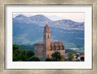 Church in Village of Patrimonio, Corsica, France Fine Art Print