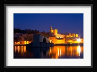 Pope's Palace on the Rhone and Pont Saint St Benezet Fine Art Print