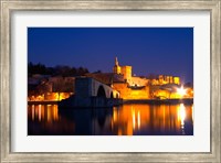 Pope's Palace on the Rhone and Pont Saint St Benezet Fine Art Print