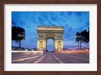 Arc de Triomphe From Champs Elysees, Paris, France Fine Art Print