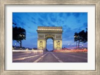 Arc de Triomphe From Champs Elysees, Paris, France Fine Art Print