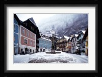 Austria Town Center in Winter Fine Art Print