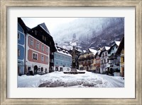 Austria Town Center in Winter Fine Art Print