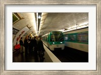 Commuters Inside Metro Station, Paris, France Fine Art Print