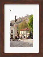 Main Square with Statue, Tokaj, Hungary Fine Art Print
