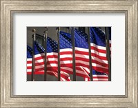 US Flags in Rockefeller Plaza, New York Fine Art Print