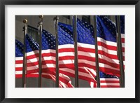 US Flags in Rockefeller Plaza, New York Fine Art Print