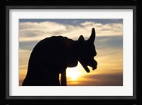 Chimera of Notre Dame Cathedral at Sunset Fine Art Print