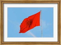 Albania, Tirana, Flag Fine Art Print