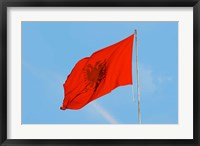 Albania, Tirana, Flag Fine Art Print