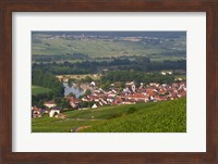 View of Vallee de la Marne River and Vineyards Fine Art Print