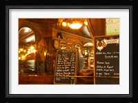 Menu for Bistrot du Peintre, Art Nouveau Design Fine Art Print