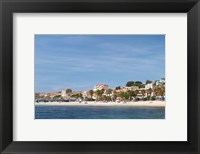 Beach with Palm Trees Along Coast in Bandol, France Fine Art Print