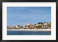 Beach with Palm Trees Along Coast in Bandol, France Fine Art Print
