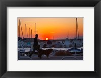 Harbour Boats Moored at Sunset, France Fine Art Print