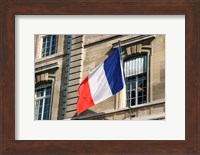 French Flag Facade of Justice Palace Paris, France Fine Art Print