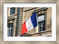 French Flag Facade of Justice Palace Paris, France Fine Art Print