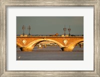 Old Pont de Pierre Bridge on the Garonne River Fine Art Print