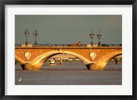 Old Pont de Pierre Bridge on the Garonne River Fine Art Print