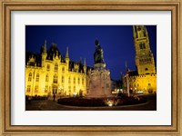 House of Governor and Belfort Church, Belgium Fine Art Print