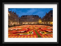 Night View of the Grand Place, Belgium Fine Art Print