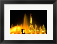 Fountain at the Eiffel Tower, Paris, France Fine Art Print
