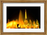 Fountain at the Eiffel Tower, Paris, France Fine Art Print