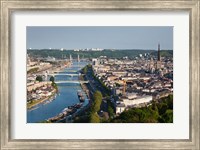 City Above Seine River, Rouen Fine Art Print