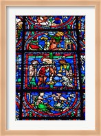 Stained Glass Window in Chartres Cathedral Fine Art Print
