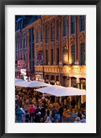 French Flanders Cafes at Dusk Fine Art Print