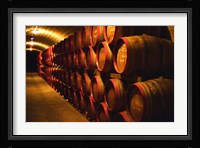 Barrels of Tokaj Wine in Disznoko Cellars, Hungary Fine Art Print