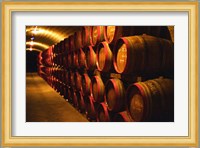 Barrels of Tokaj Wine in Disznoko Cellars, Hungary Fine Art Print